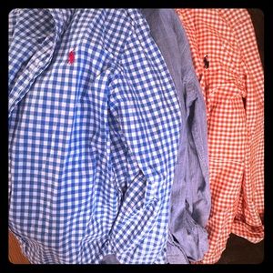 Ralph Lauren Collared LS Button-Up,Lot of 3, EUC